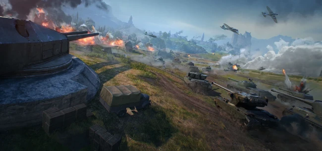 В наградах этого запуска Линии фронта нет очков Боевого пропуска World of Tanks