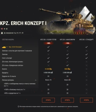Kpz. Erich Konzept I: амбициозный замысел, воплощённый в жизнь в World of Tanks