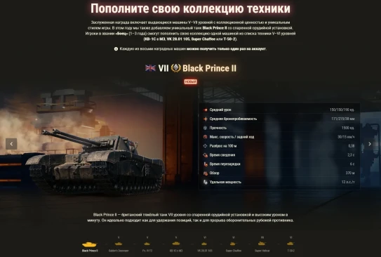 Подробности Заслуженной награды 2025 в World of Tanks