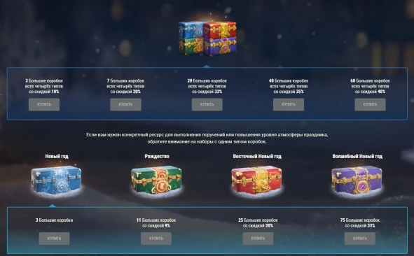 Что внутри Больших коробок Новогоднего наступления 2026 в World of Tanks