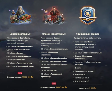 Подробности спецвыпуска Боевого пропуска: «Праздничный хаос» в World of Tanks Подробности спецвыпуска Боевого пропуска: «Праздничный хаос» в World of Tanks