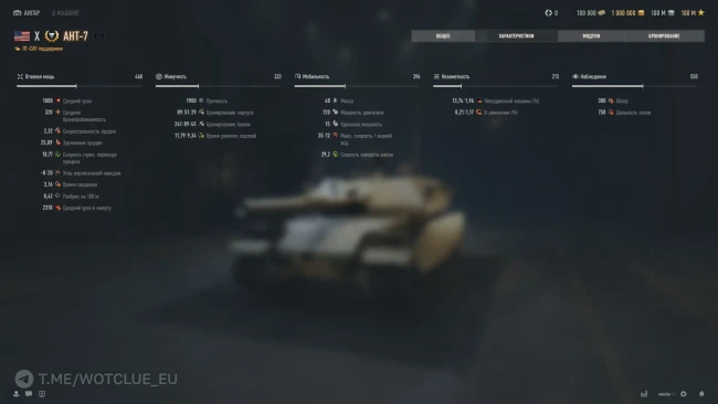 Американская ПТ 10 уровня AHT-7 на супертесте World of Tanks