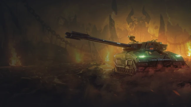 Арты, иконки и тематические фоны Боевого пропуска DOOM — World of Tanks