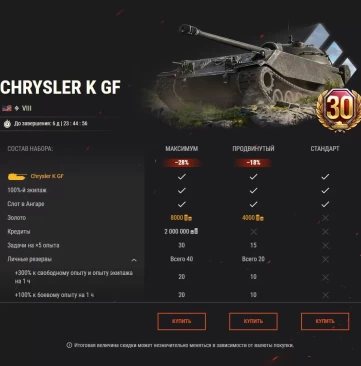 Chrysler K GF и ИСУ-122С: крепость и таран в World of Tanks EU