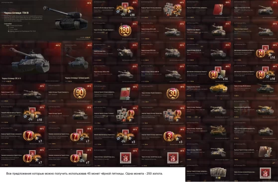 Полный список всех предложений Золотой лихорадки Чёрной пятницы World of Tanks