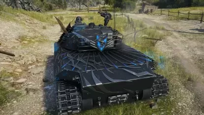 Эффект на вшитом 3D-стиле танка Харрикейн (Hurricane) в World of Tanks